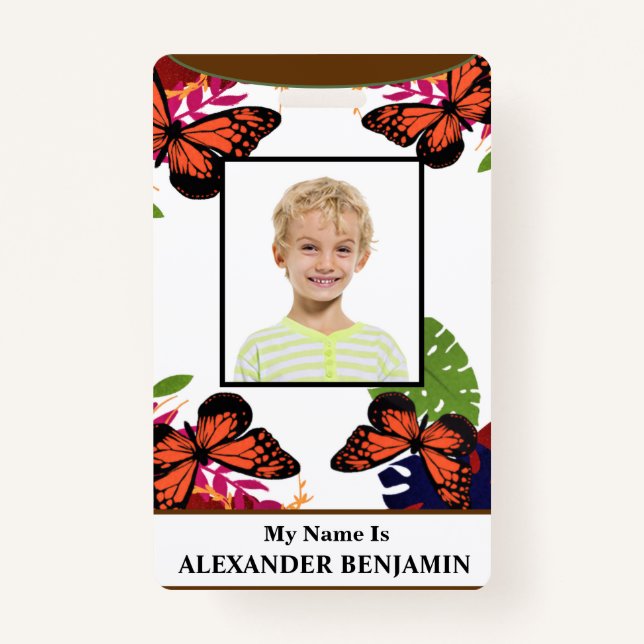 ID Identification Card Child Student Photo Custom ID Badge (Front)