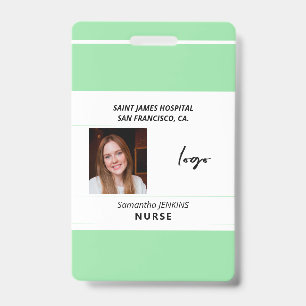 ID identification doctor nurse hospital employee Badge