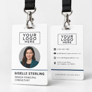 ID Logo Company Photo Name Tag Custom Badge