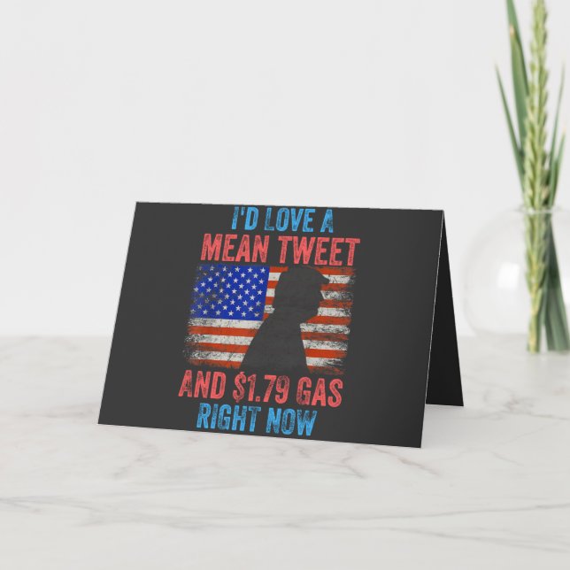 I'd Love A Mean Tweet Holiday Card (Front)