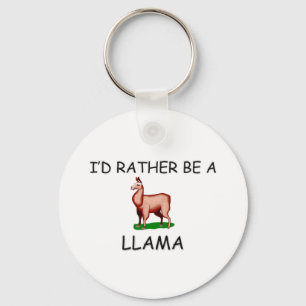 I'd Rather Be A Llama Key Ring