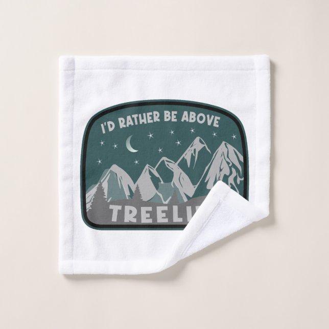 I'd Rather Be Above Treeline Wash Cloth (Wash Cloth)