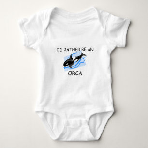 I'd Rather Be An Orca Baby Bodysuit