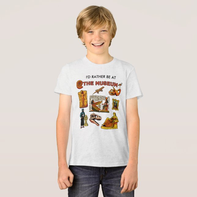 I'd Rather Be At the Museum Tri-Blend Shirt (Front Full)