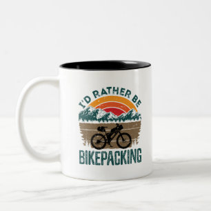 I'd Rather Be Bikepacking Bikepacker Two-Tone Coffee Mug