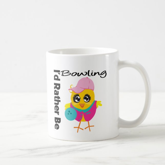 I'd Rather Be Bowling Coffee Mug (Right)