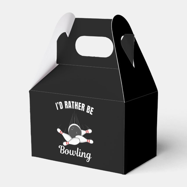 I'd rather be bowling favour box (Front Side)