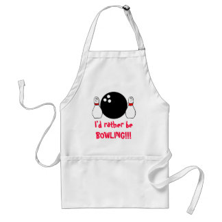 I'd rather be BOWLING!!! Standard Apron
