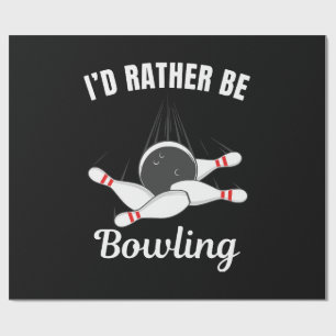 I'd rather be bowling wrapping paper