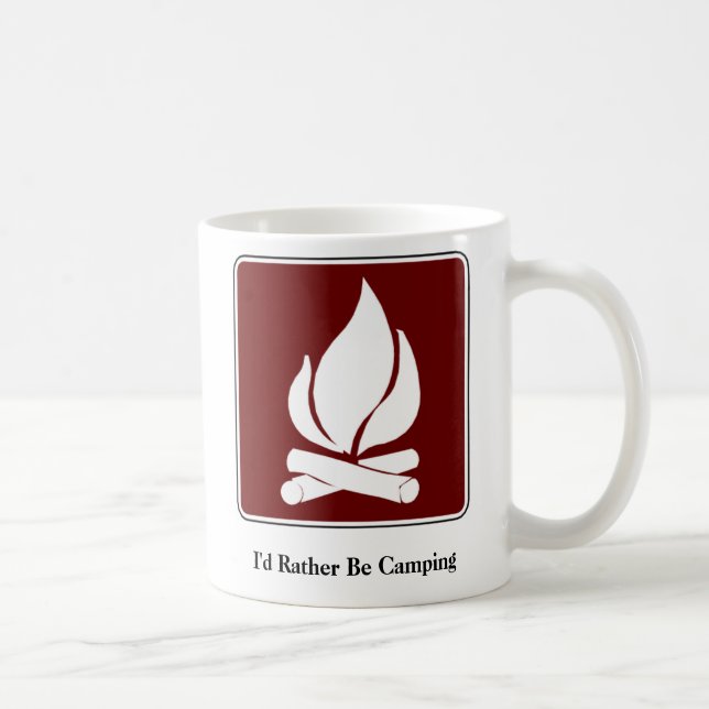 I'd Rather Be Camping Coffee Mug (Right)
