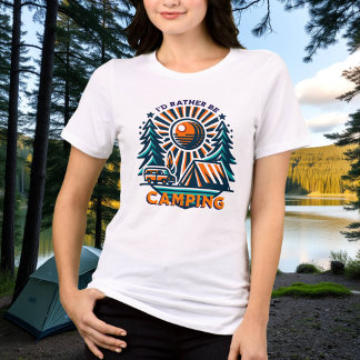 I'd Rather be Camping Vintage Vibes Tri-Blend Shirt