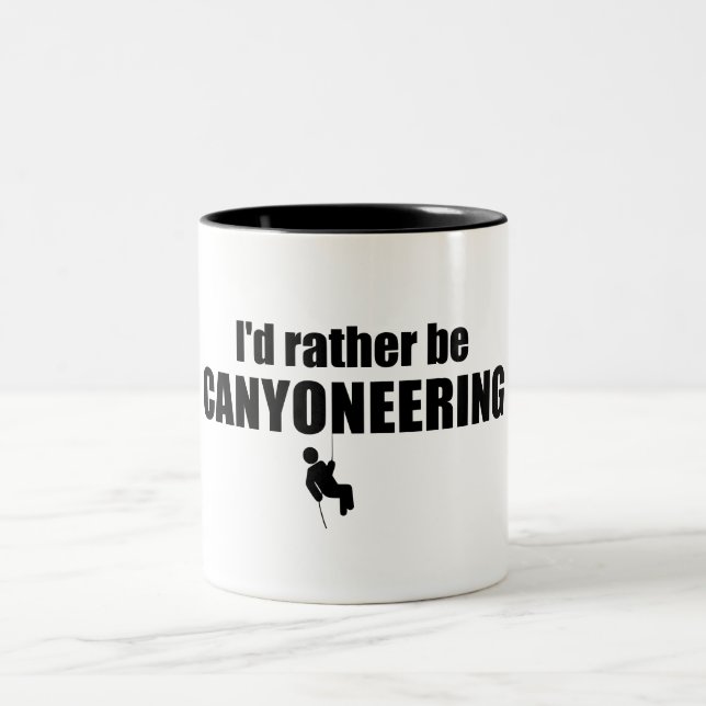 I'd Rather Be Canyoneering Two-Tone Coffee Mug (Center)