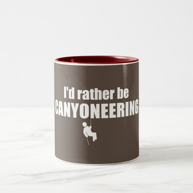 I'd Rather Be Canyoneering Two-Tone Coffee Mug (Center)