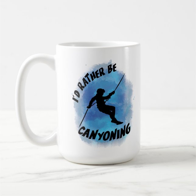 I'd Rather Be Canyoning Canyoneer Vintage Coffee Mug (Left)