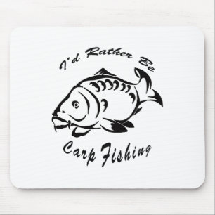I'd Rather Be Carp Fishing Carp Fishing Tee Men Wo Mouse Pad