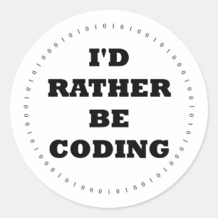 I'd Rather be Coding Stickers
