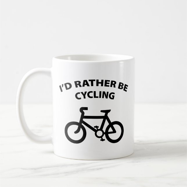 I'd Rather Be Cycling Coffee Mug (Left)