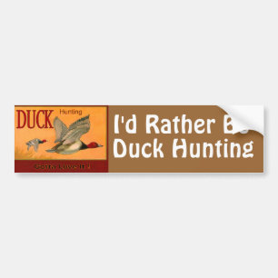 I'd Rather Be Duck Hunting Bumper Sticker