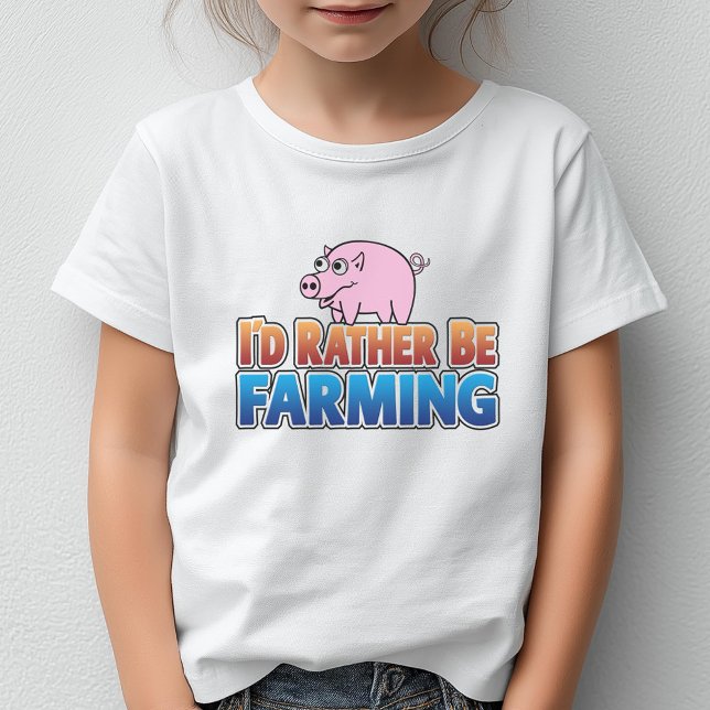 I'd Rather be Farming! (virtual farming) T-Shirt (I'd Rather Be Farming)