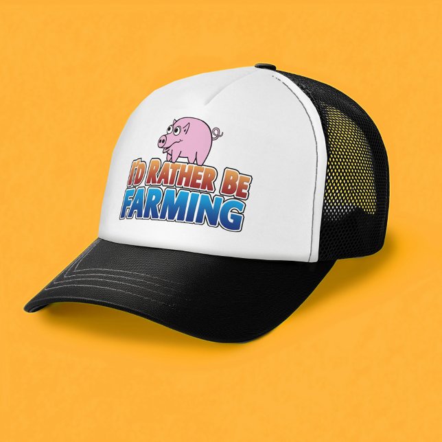 I'd Rather be Farming! (virtual farming) Trucker Hat (Creator Uploaded)