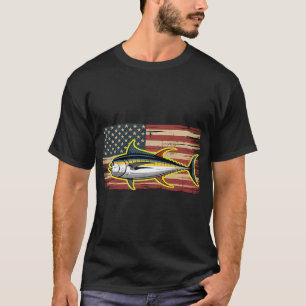 I'd Rather Be Fishing Funny, American Flag T-Shirt