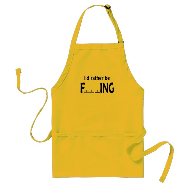 I'd Rather be FishING - Funny Fishing Standard Apron (Front)