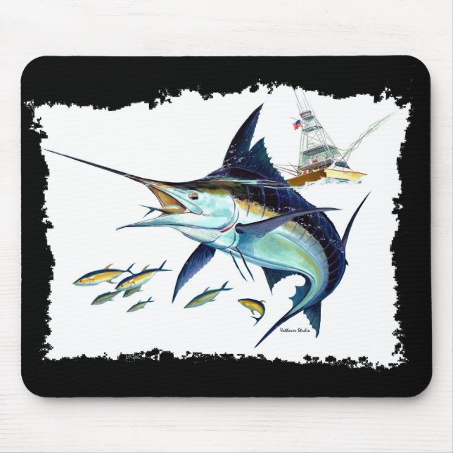 I'd rather be fishing! mouse pad (Front)