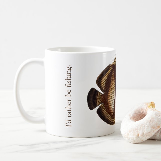 I'd rather be fishing Mug (With Donut)