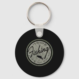 I'd Rather Be Fishing! Retro Key Ring