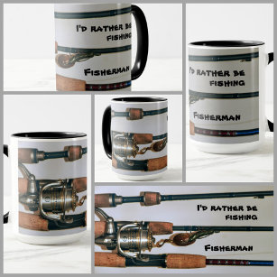 I'd Rather be Fishing Rods and Reel Photographic Mug