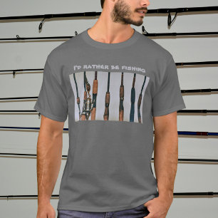 I'd Rather be Fishing Rods and Reel Photographic T-Shirt