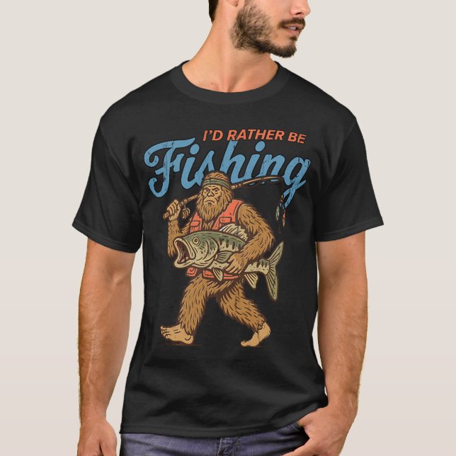 I'd Rather Be Fishing T-Shirt (Front)