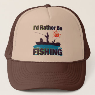 I'D RATHER BE FISHING TRUCKER HAT