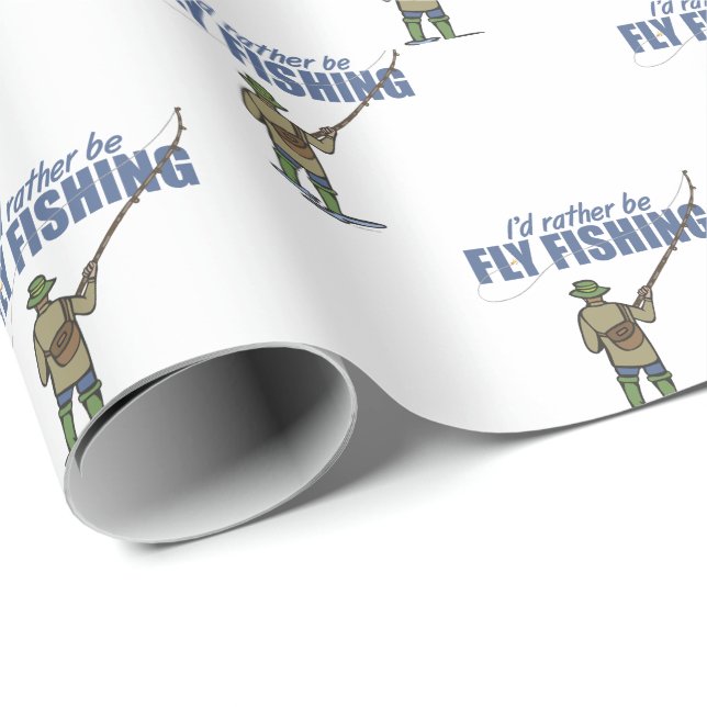 I'd Rather Be Fly Fishing Wrapping Paper (Roll Corner)