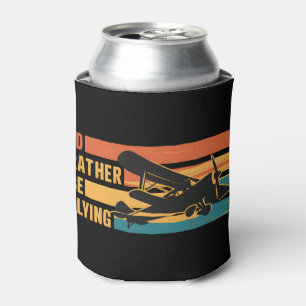 I'd Rather Be Flying Aviation Pilot Can Cooler