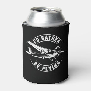 I'd Rather Be Flying Funny Aeroplane Pilot Can Cooler