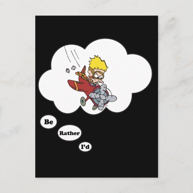 I'd rather be Flying Postcard (Front)