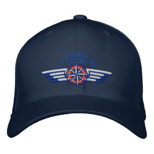 I'd rather be flying Star Compass Pilot Wings Embroidered Hat