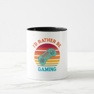 Id Rather Be Gaming Retro Design Mug