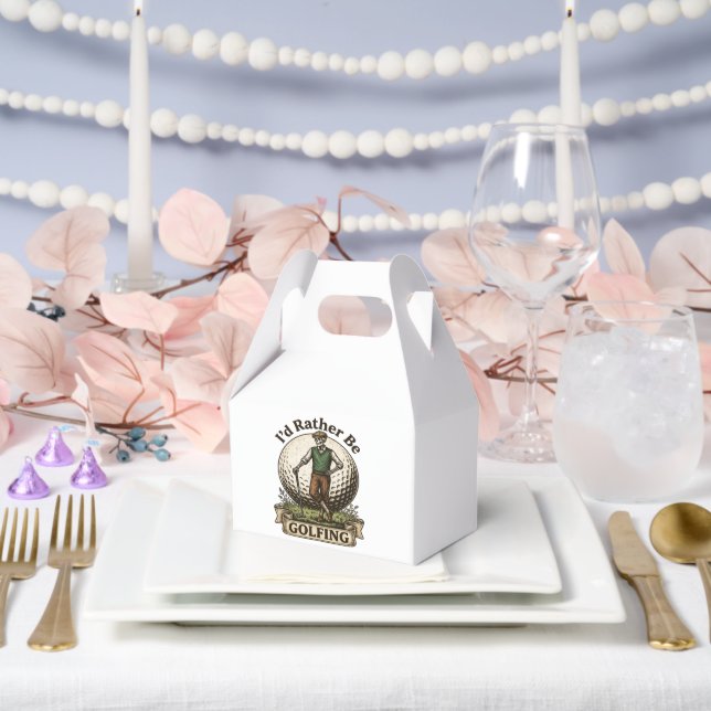 Id Rather Be Golfing  Favour Box (Wedding)