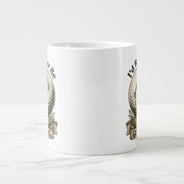 Id Rather Be Golfing  Large Coffee Mug (Front)