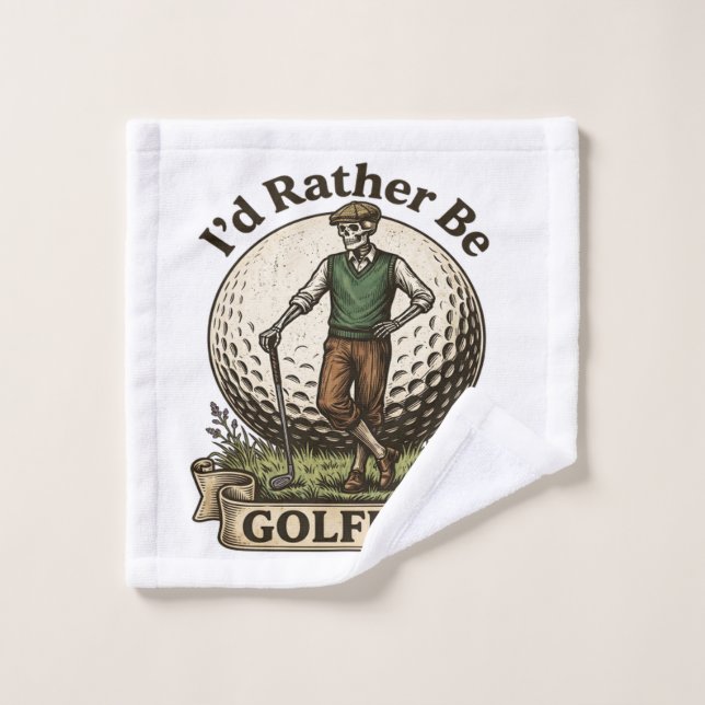 Id Rather Be Golfing  Wash Cloth (Wash Cloth)