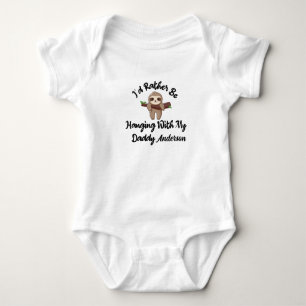 I'd Rather Be Hanging With My Daddy ,Personalised Baby Bodysuit