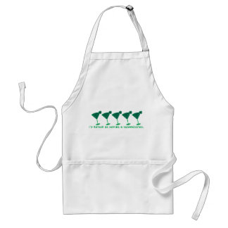 I'd rather be having a shamrocktini. standard apron