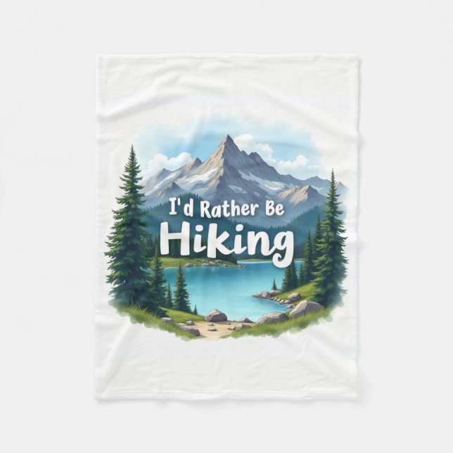I'd Rather Be Hiking Cosy Blanket (Front)