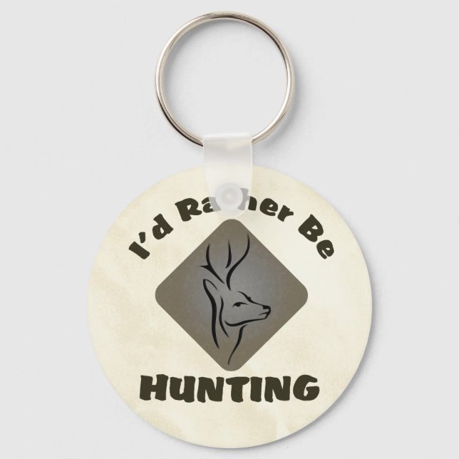I'd Rather Be Hunting Logo Key Ring (Front)