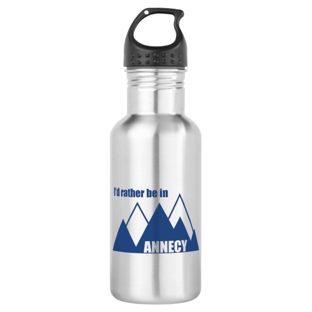I'd Rather Be In Annecy France Mountain 532 Ml Water Bottle (Front)