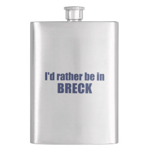 I'd Rather Be In Breckenridge Colorado Hip Flask