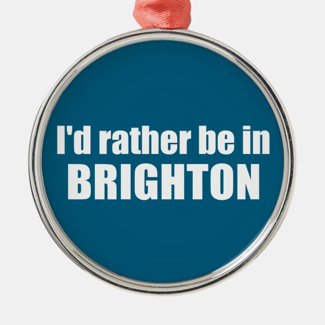 I'd Rather Be In Brighton Utah Metal Tree Decoration (Front)