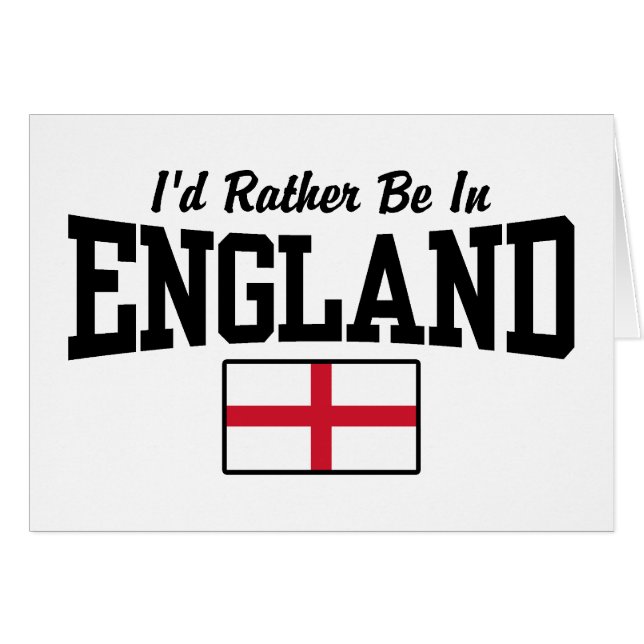 I'd Rather Be In England (Front Horizontal)